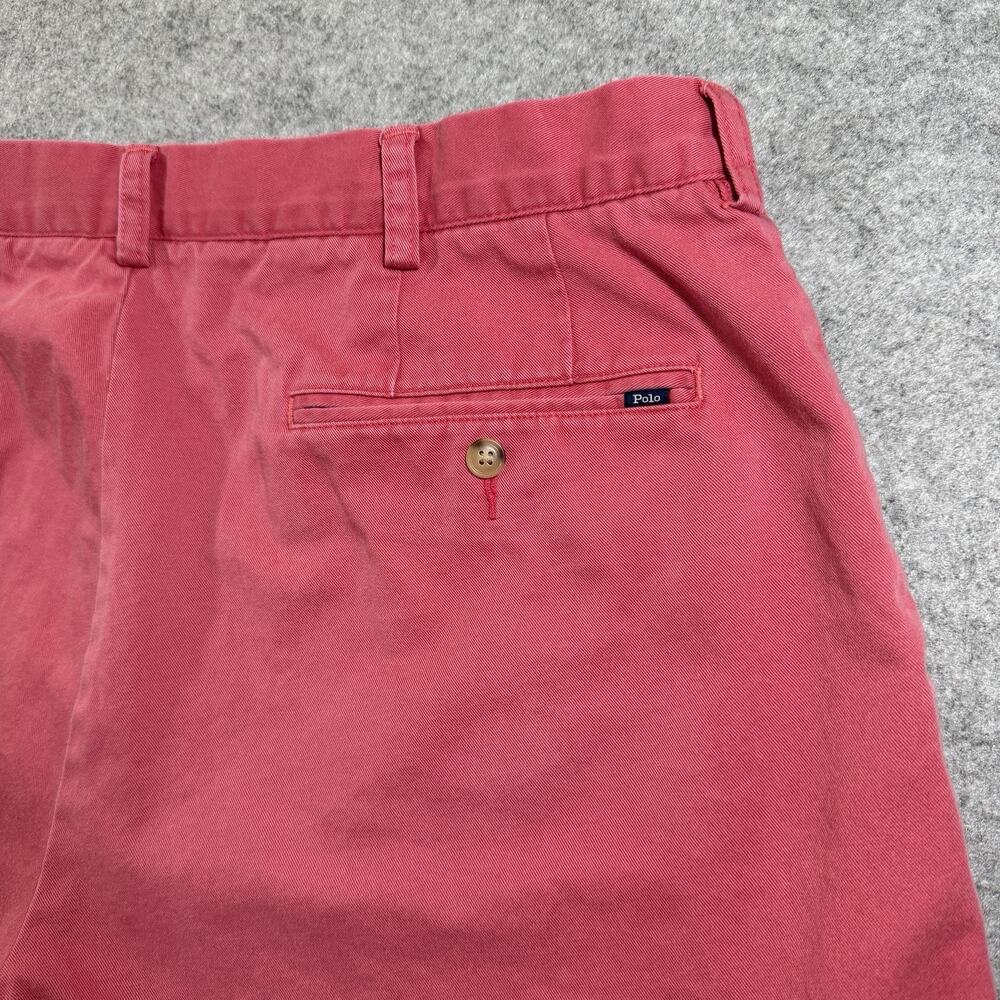 Polo Ralph Lauren Chino Shorts Men 36 Salmon Classic Fit 9 Inseam Preppy Coastal - Picture 8 of 9